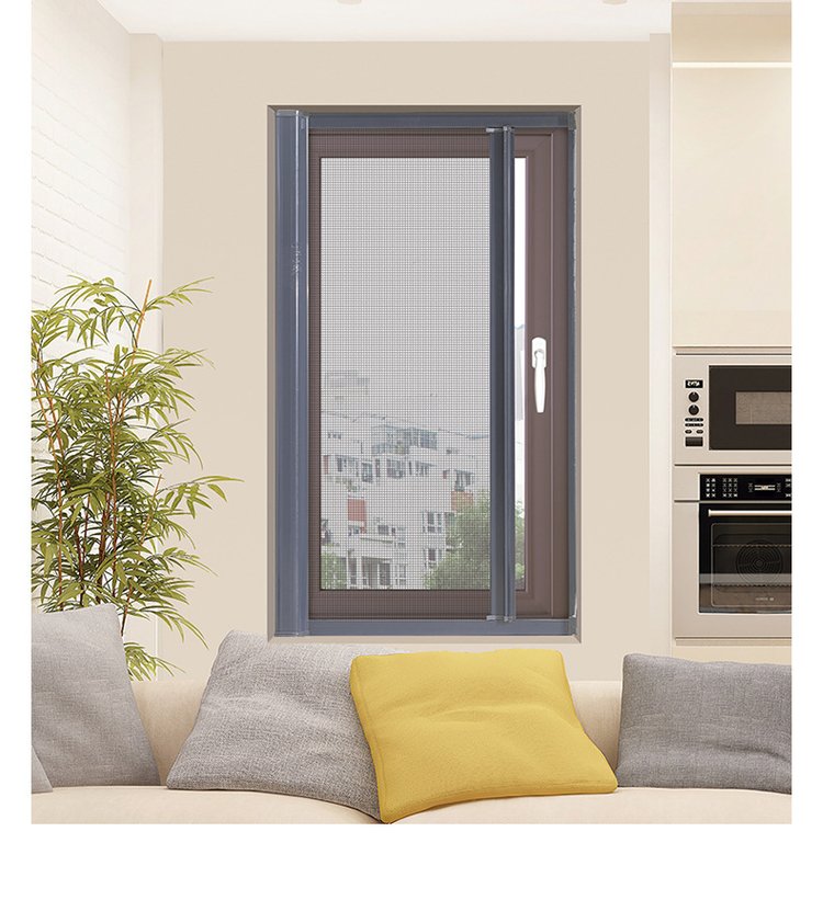 隐形防护新革命 济正高清高透随意停回卷卷帘纱窗